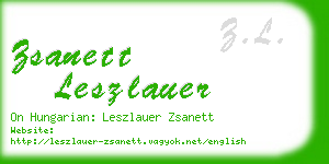 zsanett leszlauer business card